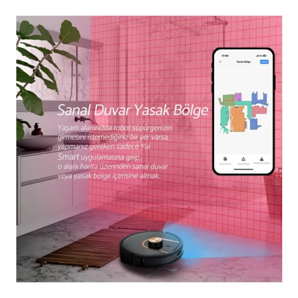 Yui S7 Nomopzone Mop Akıllı Robot Süpürge - Görsel 7