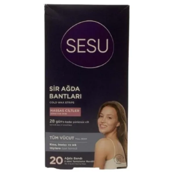 Sesu Hassas Ciltler İçin Tüm Vücut 20'li Sir Ağda Bandı - Görsel 2