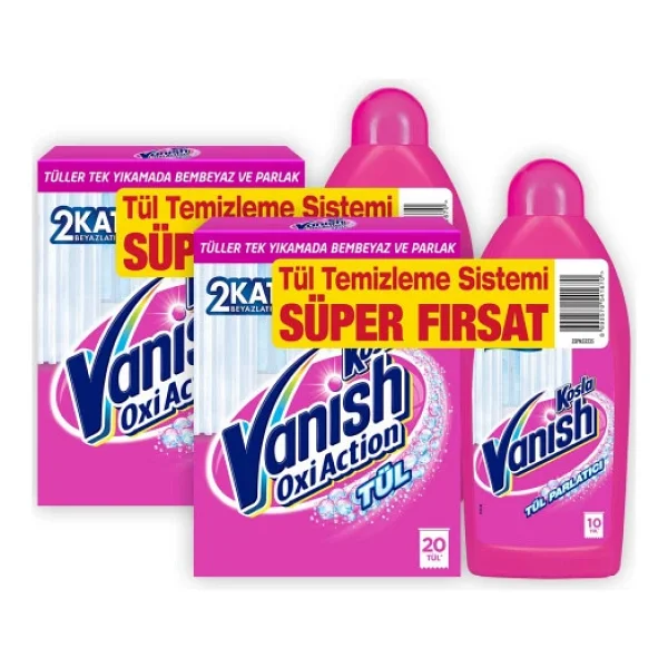 Vanish Kosla Tül Toz 450 Gr X 2 Adet + Vanish Kosla Tül Parlatıcı 450 Ml X 2 Adet - Görsel 3