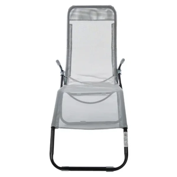 Andoutdoor Tumbona Katlanır Şezlong-Gri - Görsel 5