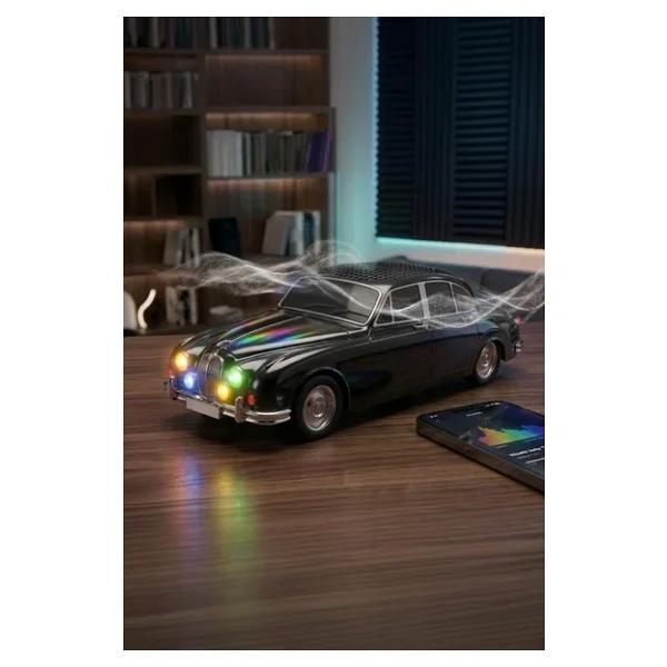 Wster Ws-596 Siyah Araba Nostaljik Radyo - Görsel 7