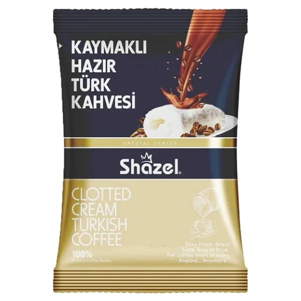 Shazel Kaymaklı Hazır Türk Kahvesi 100 Gr 10'lu - Görsel 3