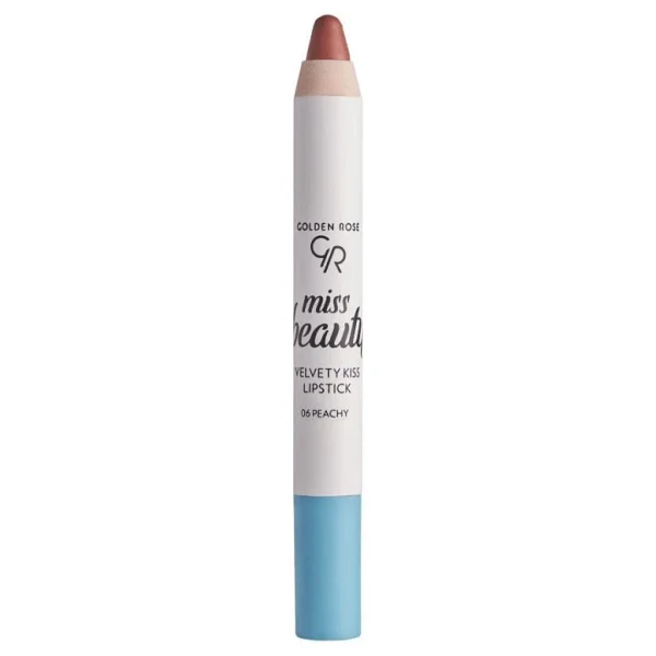 Golden Rose Miss Beauty Velvety Kiss Kalem Ruj Peachy No: 06 - Görsel 3