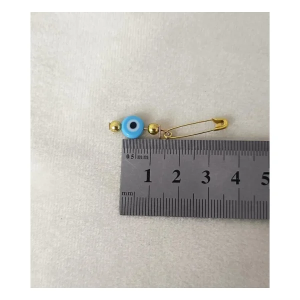 20 Adet 0.8 Mm Yassı Maşallahlık İğneli Cam Karışık Renkli Nazar Boncuğu - Görsel 5
