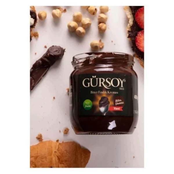 Gürsoy Bitter Çikolatalı Fındık Kreması 400 gr - Görsel 2