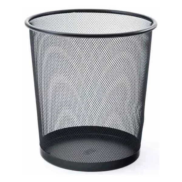 Mas 854 10 Lt Metal Tam Perforeli Ofis Siyah Çöp Kovası - Görsel 3