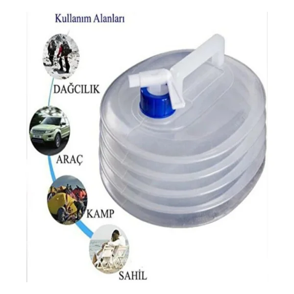 Titiz Katlanabilir 10 Lt Akordion Bidon Damacana Tp-645 - Görsel 4