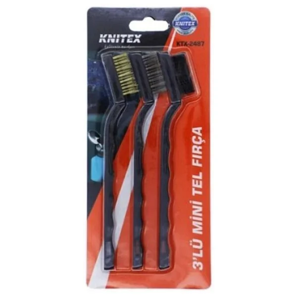 Knitex Ktx-2487 3'lü Mini Tel Fırça - Görsel 3