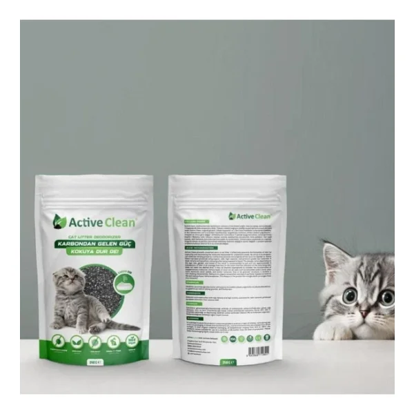 Active Clean 240 Gr 2 Adet Kedi Kumu Koku Giderici - Görsel 2