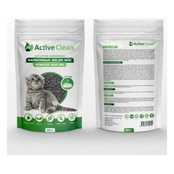 Active Clean 240 Gr 2 Adet Kedi Kumu Koku Giderici - Görsel 3