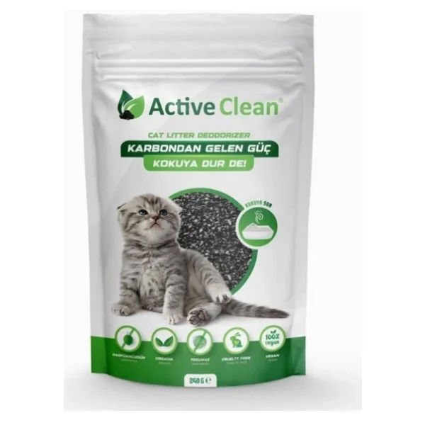 Active Clean 240 Gr 2 Adet Kedi Kumu Koku Giderici - Görsel 5