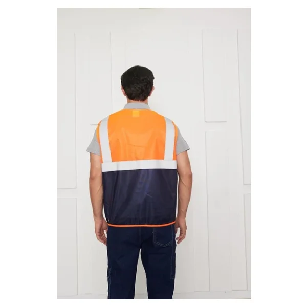 Orange Safety Mühendis Tipi Ikaz Yeleği Turuncu-Lacivert - Görsel 10