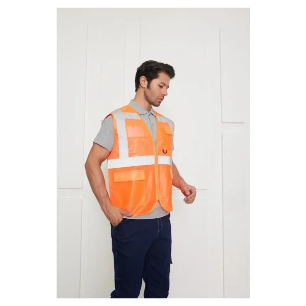Orange Safety Mühendis Tipi Ikaz Yeleği (Turuncu) - Görsel 8