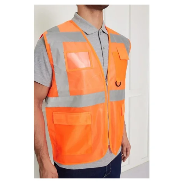 Orange Safety Mühendis Tipi Ikaz Yeleği (Turuncu) - Görsel 5