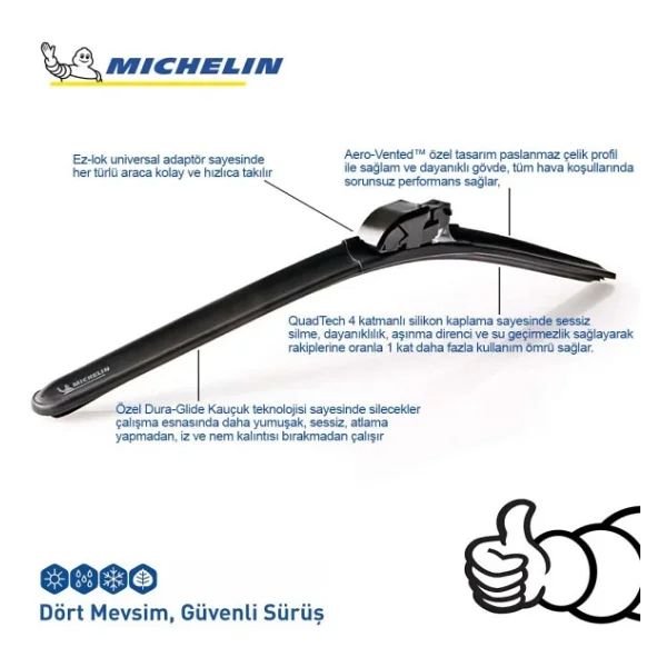 Michelin Multifit Mc33887 350 Mm Universal Muz Tipi Silecek - Görsel 6