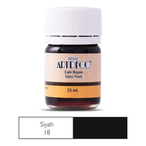 Artdeco 25 Ml Siyah Cam Boyası - Görsel 5