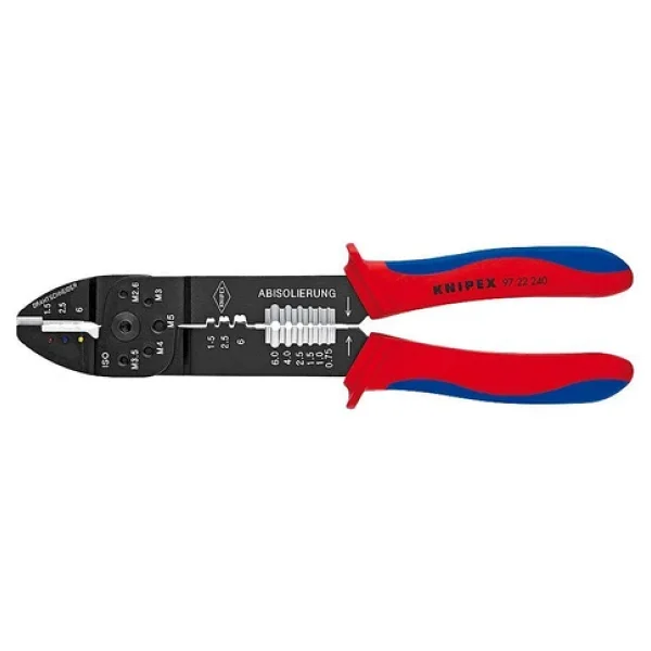 Knipex 97 22 240 Pabuç Sıkma Kablo Sıyırma Pensesi - Görsel 4