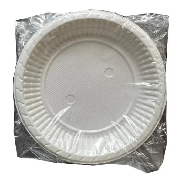 Tek Kullanimlik Plastik Tabak - 19 Cm. - 10 Adetlik 5 Paket - Görsel 3