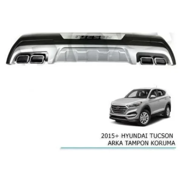 Hyundai Tucson Arka Tampon Koruması Difüzör 2015-2018 - Görsel 3