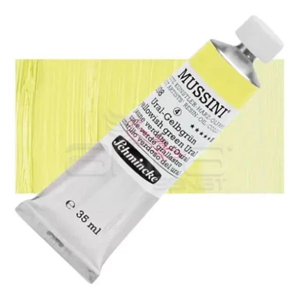 Schmincke Mussini 35 ml 208 Yellowish Green Ural Yağlı Boya - Görsel 5