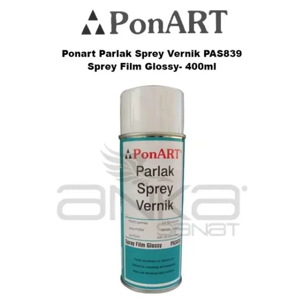 Ponart Parlak Sprey Vernik Pas839 -Sprey Film Glossy- 400ml - Görsel 5