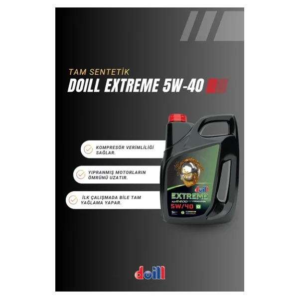 Doill Extreme 5w-40 C3 5 Lt Tam Sentetik Motor Yağı - Görsel 3