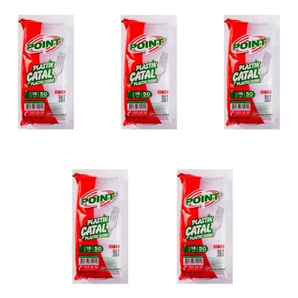 Point Plastik Lux Seffaf Catal - 18 Cm. - 3.2 Gr. - 50 Adetlik 5 Paket - Görsel 3