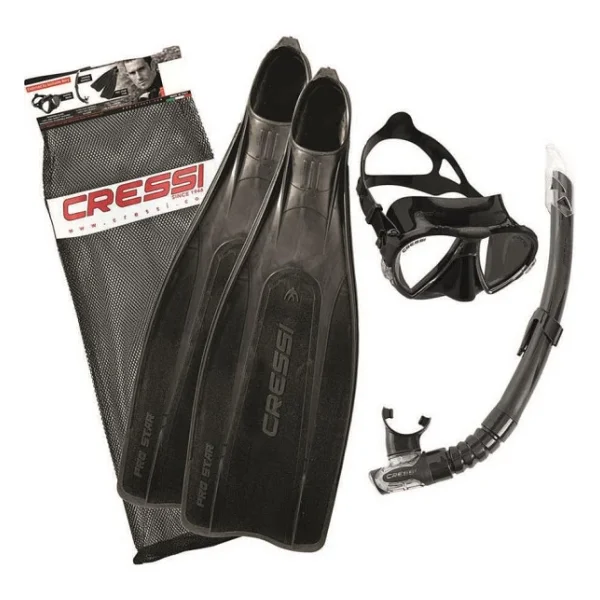 Cressi Pro Star Palet Maske Şnorkel Seti - Görsel 4