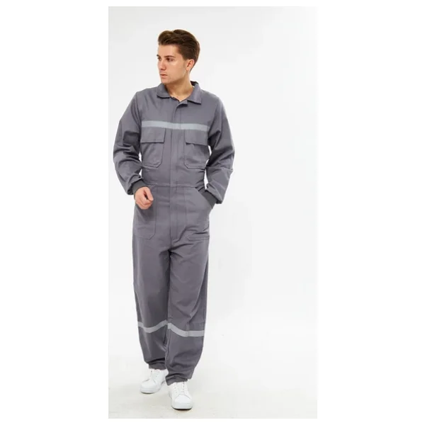 Orange Safety Gri Bütün İş Tulumu 12/16 Gabardin - Görsel 4