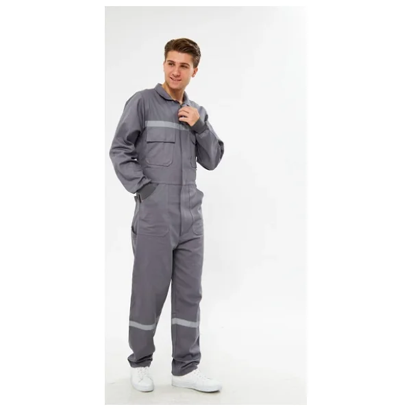Orange Safety Gri Bütün İş Tulumu 12/16 Gabardin - Görsel 6