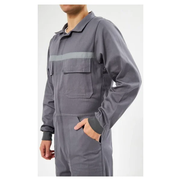Orange Safety Gri Bütün İş Tulumu 12/16 Gabardin - Görsel 8