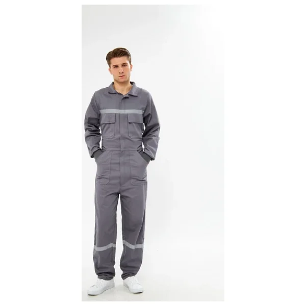 Orange Safety Gri Bütün İş Tulumu 12/16 Gabardin - Görsel 3
