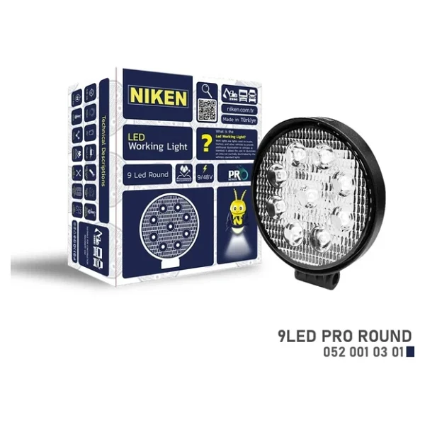 Niken Çalışma Lambası Pro 9 Ledli Yuvarlak - Görsel 3