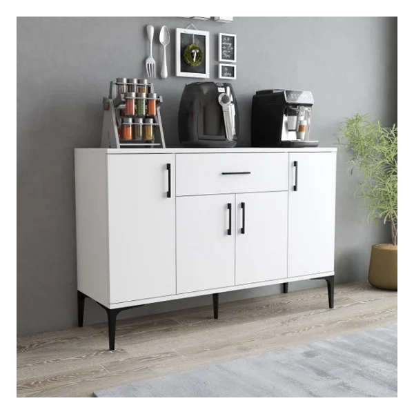 Tanmob Mdl0301 Alt Çok Amaçlı Dolap 4 Kapaklı Çekmeceli Mutfak Dolabı Beyaz - Görsel 3