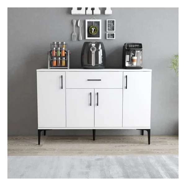 Tanmob Mdl0301 Alt Çok Amaçlı Dolap 4 Kapaklı Çekmeceli Mutfak Dolabı Beyaz - Görsel 5