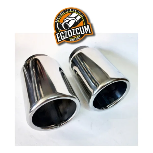 Paslanmaz Krom Tekli 76 Mm. Egzoz Eksoz Ucu Başlığı - Görsel 3