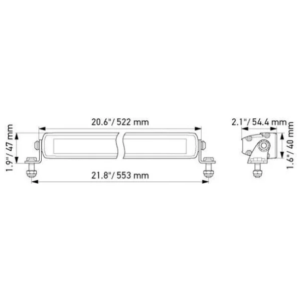 Hella Uzun Huzme 12/24v 20" H3 Halojen Sol-Sag Far Hareketli Montaj 1fj358176-301 - Görsel 4