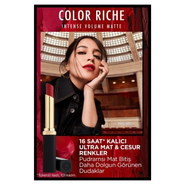 L'oreal Paris Color Riche Intense Volume Matte 346 Rouge Determination Stick Ruj - Görsel 5
