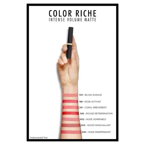L'oreal Paris Color Riche Intense Volume Matte 346 Rouge Determination Stick Ruj - Görsel 9