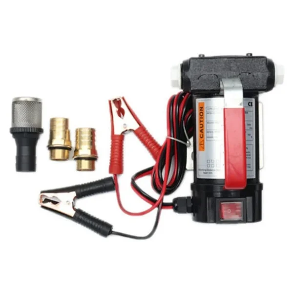 Moonshop 12v Kendinden Emişli Elektrikli Taşınabilir Yakıt Sıvı Yağ Aktarma Mazot Pompası Paslanmaz Gövdeli - Görsel 4