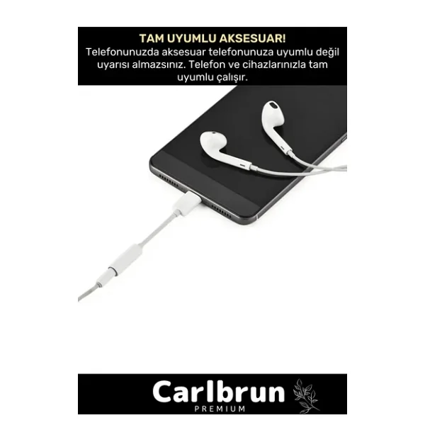 iPhone 15 14 13 12 11 X 8 7 Plus iPad Uyumlu Lightning Uyumlu Kulaklık Çevirici Aux Dönüştürücü - Görsel 4