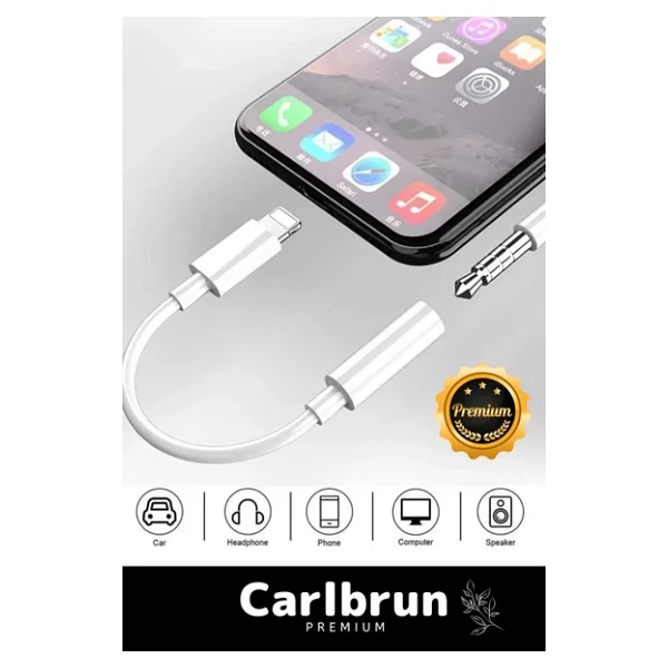 iPhone 15 14 13 12 11 X 8 7 Plus iPad Uyumlu Lightning Uyumlu Kulaklık Çevirici Aux Dönüştürücü - Görsel 3