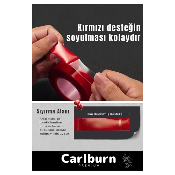 Premium Ekstra Güçlü Çok Amaçlı Çift Taraflı Tamir Dış Mekan Montaj 5mt Silikon Şeffaf Bant 2 Adet - Görsel 6