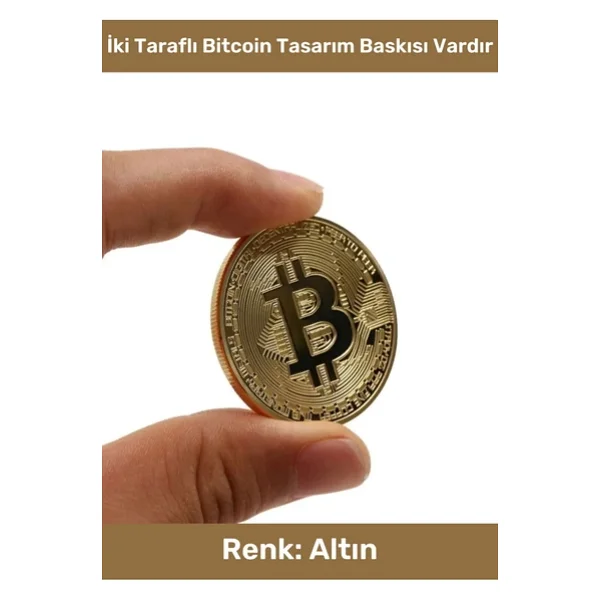 Özel Kutulu Hediyelik Kripto Hatıra Koleksiyon Bitcoin Madeni Para Altın Rengi 10'lu Set - Görsel 3
