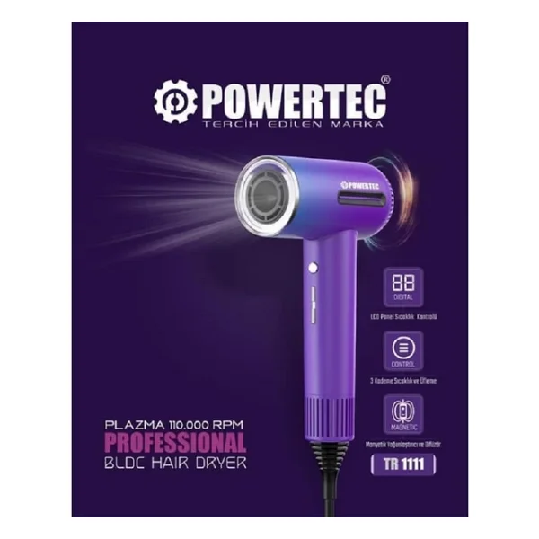 Powertec Delux Plazma Tr-1111 2700 W Saç Kurutma Makinesi - Görsel 6