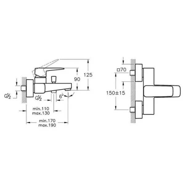 Artema Root Square A4273736 Mat Siyah Banyo Bataryası - Görsel 2