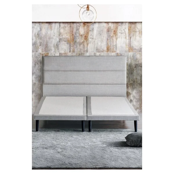 Niron Slim Baza Ve Baslik Takimi - 140x200 Cift Kisilik Kumas Kapli Metal Karyola Ve Baslik Seti - Görsel 4