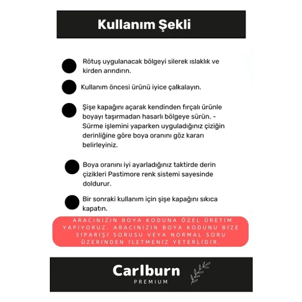 Özel Suya Dayanıklı Mercedes Marka Uyumlu Çizik Taş Izi Giderici Onarıcı 20ml Oto Rötuş Boyası - Görsel 9