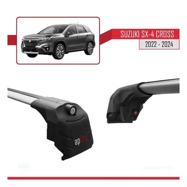 Suzuki Sx4 S-Cross 2022 Ve Sonrası İle Uyumlu Ace-2 Ara Atkı Tavan Barı Gri - Görsel 5