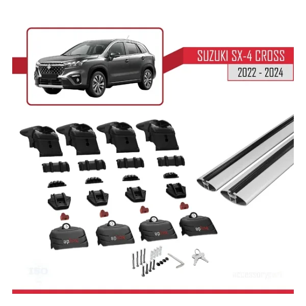 Suzuki Sx4 S-Cross 2022 Ve Sonrası İle Uyumlu Ace-2 Ara Atkı Tavan Barı Gri - Görsel 7